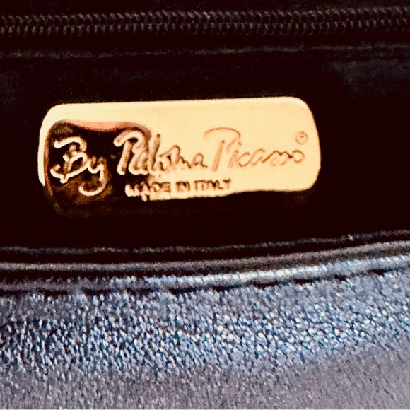 Paloma Picasso Crossbody Bag Black Leather Gold Chain Strap - Picture 10 of 12